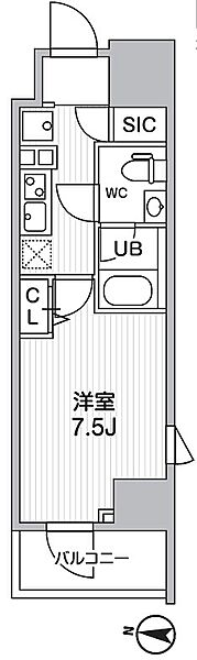 オルタナ亀戸（ALTERNA亀戸） 206｜東京都江東区亀戸１丁目(賃貸マンション1K・2階・25.51㎡)の写真 その2