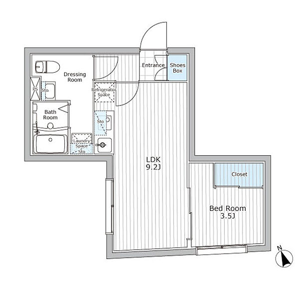 レジデンス市谷仲之町 403｜東京都新宿区市谷仲之町(賃貸マンション1LDK・4階・32.36㎡)の写真 その2