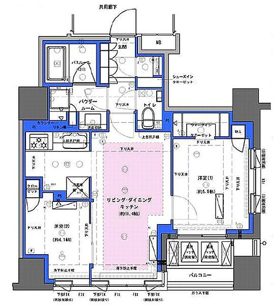 ディームス大手町ノース 1002｜東京都千代田区神田多町２丁目(賃貸マンション2LDK・10階・50.00㎡)の写真 その2