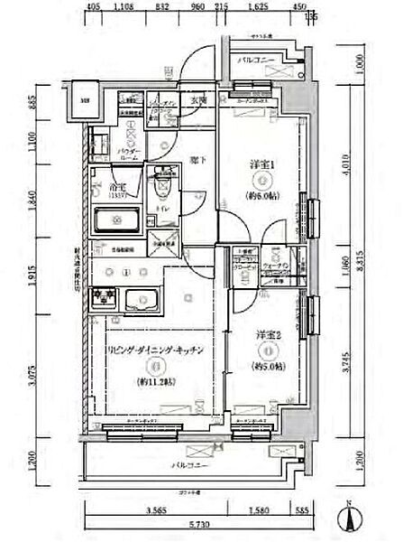 ＲＥＬＵＸＩＡ　ＴＯＫＹＯ　ＮＯＲＴＨ　ＧＡＴＥ 601｜東京都荒川区西尾久８丁目(賃貸マンション2LDK・6階・50.50㎡)の写真 その2