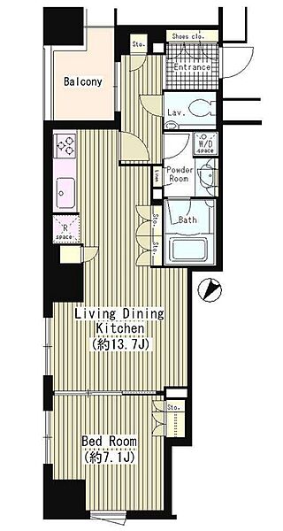 パークコート・ジオ永田町 506｜東京都千代田区永田町２丁目(賃貸マンション1LDK・5階・51.52㎡)の写真 その2