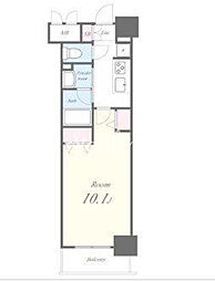 ROOTs Shinjuku Wakamatsucho 13階1Kの間取り