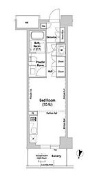 飯田橋ガーデン ワンルームの間取図画像