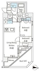 ラティエラ中野新井 2LDKの間取図画像