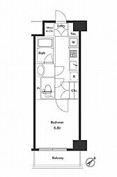 プライマル小石川 1Kの間取図画像