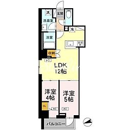 ロイジェント南池袋 2LDKの間取図画像