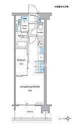 新宿区高田馬場3丁目マンション 1LDKの間取図画像