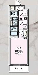 新宿区下落合3丁目マンション 1Kの間取図画像