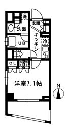 レジディア中落合-B 1Kの間取図画像