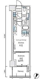 ロイヤルパークス赤羽サウス 1LDKの間取図画像