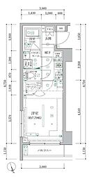 アルテシモサグラ 1Kの間取図画像