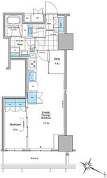 ルフォンプログレ北新宿 1SLDKの間取図画像