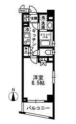 レジディア中落合-A 1Kの間取図画像