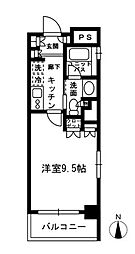 レジディア中落合-C 1Kの間取図画像