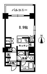 レジディア中落合-C ワンルームの間取図画像