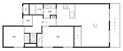 ロータリーマンション西大津 2LDKの間取図画像