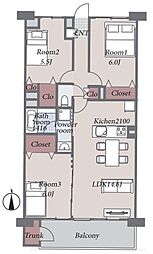 間取図画像 3LDK