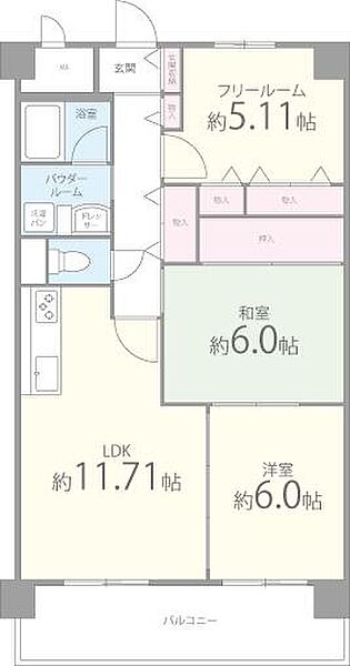 メゾン・ポレール ｜大阪府羽曳野市野々上1丁目(賃貸マンション3LDK・2階・65.23㎡)の写真 その2