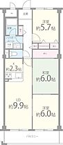 メゾンファミィユ  ｜ 大阪府羽曳野市野々上3丁目（賃貸マンション3LDK・3階・65.35㎡） その2