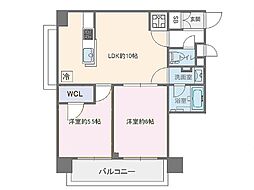 パラスト野方 2LDKの間取図画像