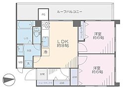 マンション高田馬場 2LDKの間取図画像