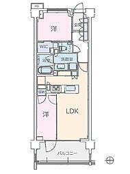 パークシティー高田馬場 2LDKの間取図画像