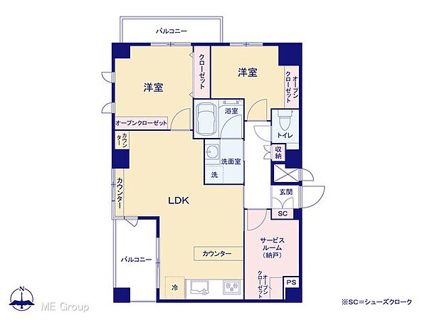 間取りを拡大表示