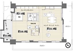 レーベンハイムエアグランデ 2LDKの間取図画像