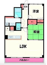 コスモ佐島コスタ・グラート 2LDKの間取図画像