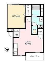 藤和マンション 1LDKの間取図画像