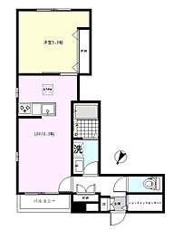 Annex sakura 1LDKの間取図画像
