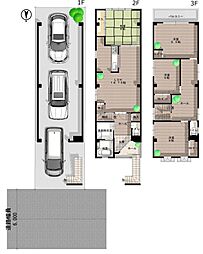 駐車3台可能な鉄骨造一戸建