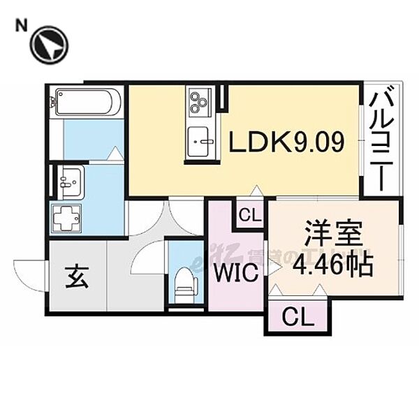 滋賀県草津市青地町(賃貸アパート1LDK・2階・43.93㎡)の写真 その2