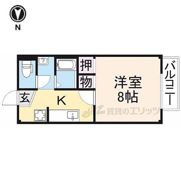 Ｄｅｌｔａ　Ｓｔｕｄｉｏ 208｜滋賀県彦根市鳥居本町(賃貸アパート1K・2階・28.03㎡)の写真 その2