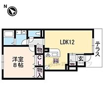 タトゥーイン 105 ｜ 滋賀県大津市下阪本６丁目（賃貸アパート1LDK・1階・49.59㎡） その2