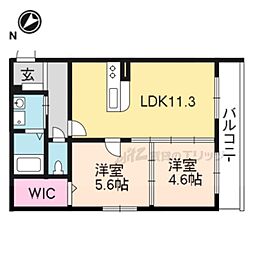 ｈｅａｒｔｆｕｌ・ｍｉｚｕｈｏ 1階2LDKの間取り