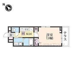 JR東海道・山陽本線 瀬田駅 徒歩10分の賃貸アパート 1階1Kの間取り