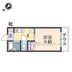 ＣＡＳＴＬＥ　ＣＯＵＲＴ 2階1Kの間取り