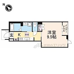 VALENTE  SAZANAMI  (ヴァレンテ サザナミ) 1Kの間取図画像