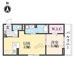 ボヌールメゾンｋａｓｕｇａII 2階1LDKの間取り