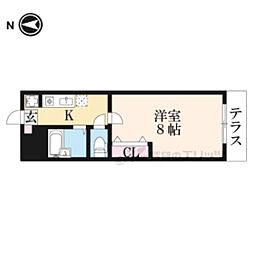 近江鉄道近江本線 水口駅 徒歩30分の賃貸アパート 1階1Kの間取り