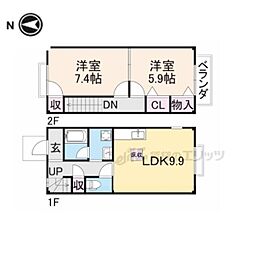 プレシードパーク3 2LDKの間取図画像