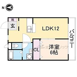 ハイツ・ユウリ 1LDKの間取図画像