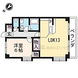 ロ・ベルメゾン 1LDKの間取図画像