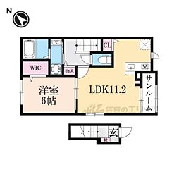 セレスティアI 1LDKの間取図画像