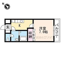 ディアベルジュ 1Kの間取図画像