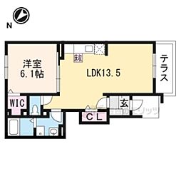 カーサ・ジェルメ 1LDKの間取図画像