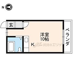 セントラルハイツ ワンルームの間取図画像