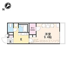 レオパレスKen 1Kの間取図画像