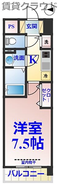 メゾン・ド・ヴィレ千葉中央 ｜千葉県千葉市中央区本千葉町(賃貸マンション1K・13階・25.73㎡)の写真 その2